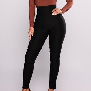 High waisted black pants